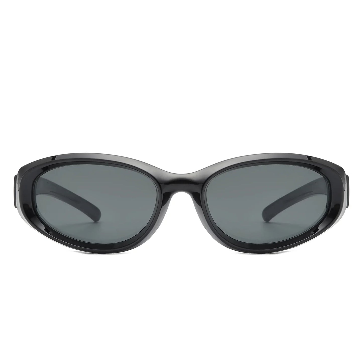 Nudge - Rectangle Retro Chic Oval Fashion Sunglasses