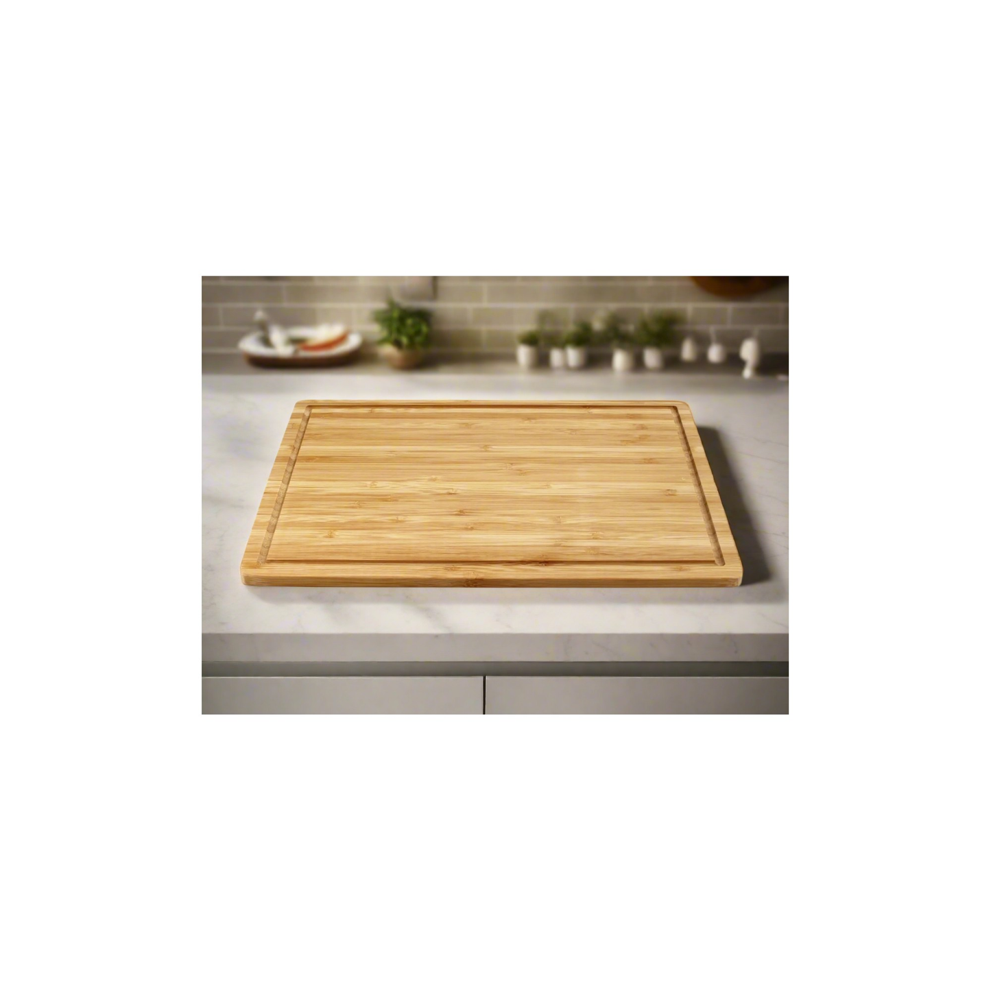 Bamboo Wood Cutting Board: Large – (17.75” x 11.8”) Durable, Eco-Friendly Chopping Board-3