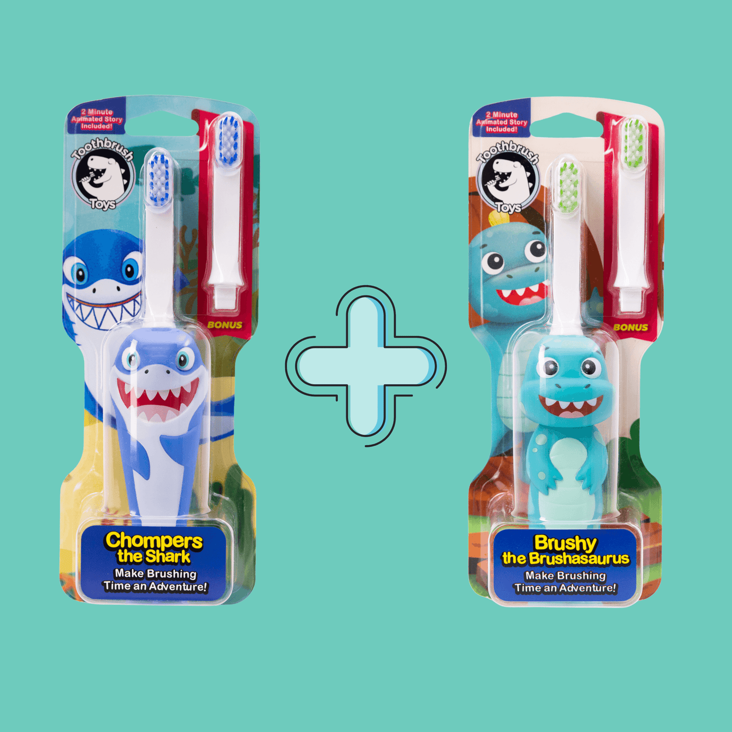 Toothbrush Toys Kids Character Toothbrush Set Bundle-0