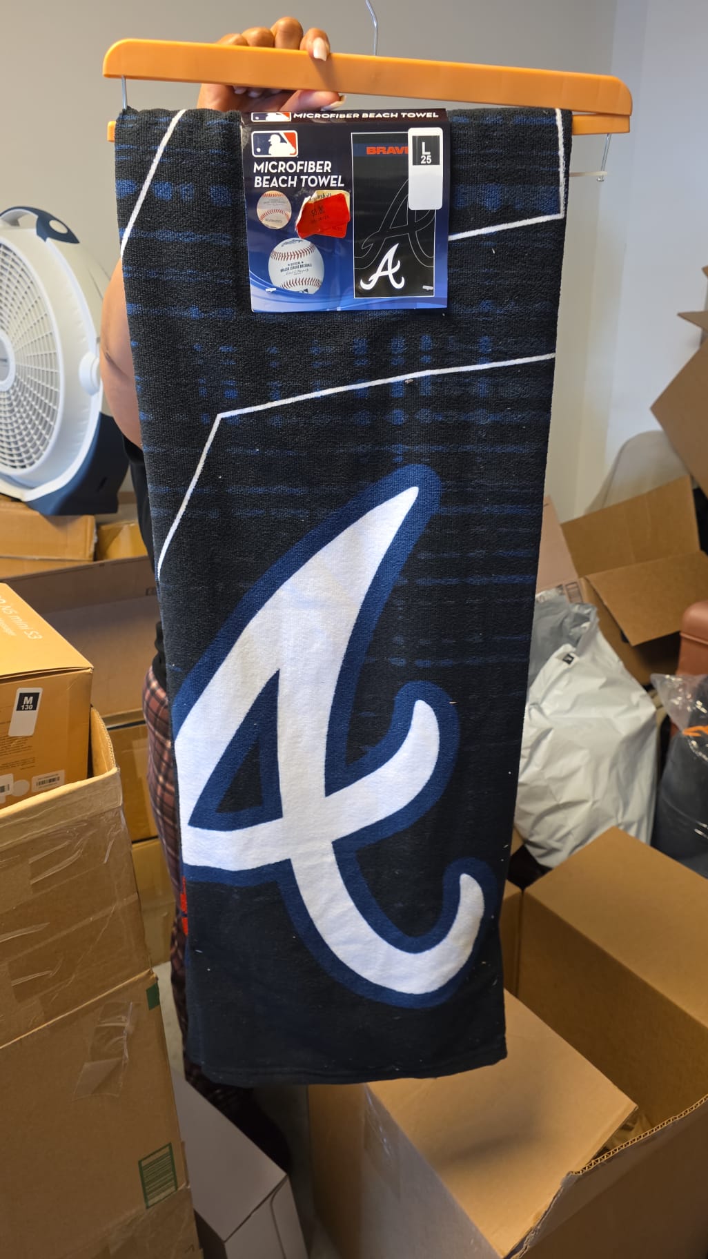 THE NORTHWEST MLB Atlanta Braves Micro Fiber Beach Towel 42