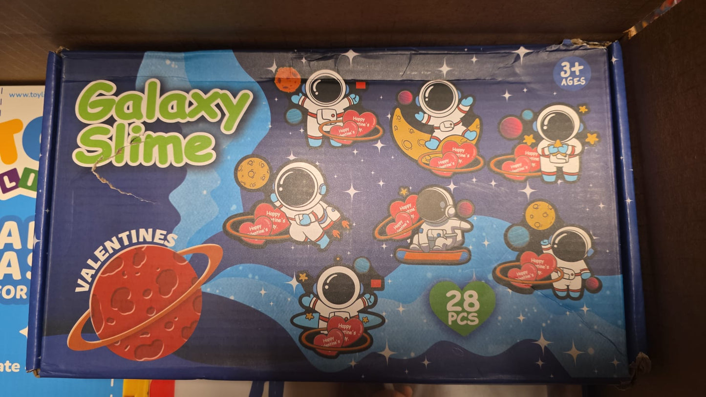 Galaxy Slime Valentines 28pcs 65