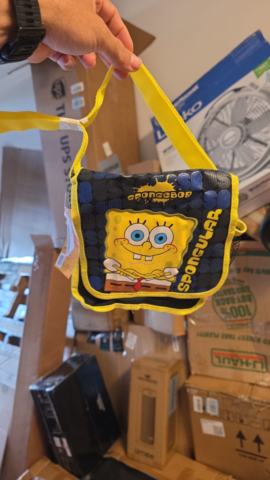 Spongebob Sponge Bob Spongular Insulated Messenger Lunch Bag+Water Bottle 46