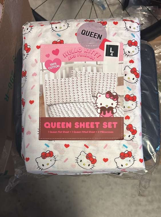 Sanrio Hello Kitty And Friends Valentine's Day Queen Sheet Set Red Hearts Sheets 39
