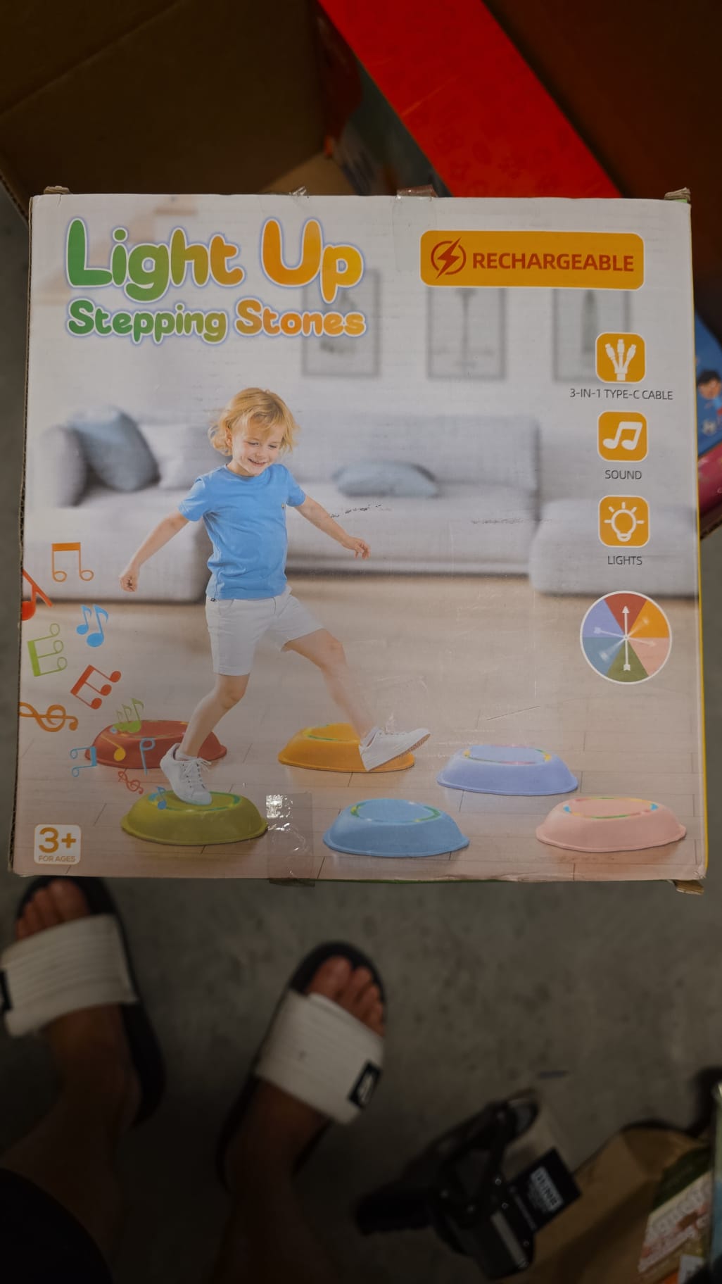 Light Up Rechargeable Stepping Stones for Kids 67