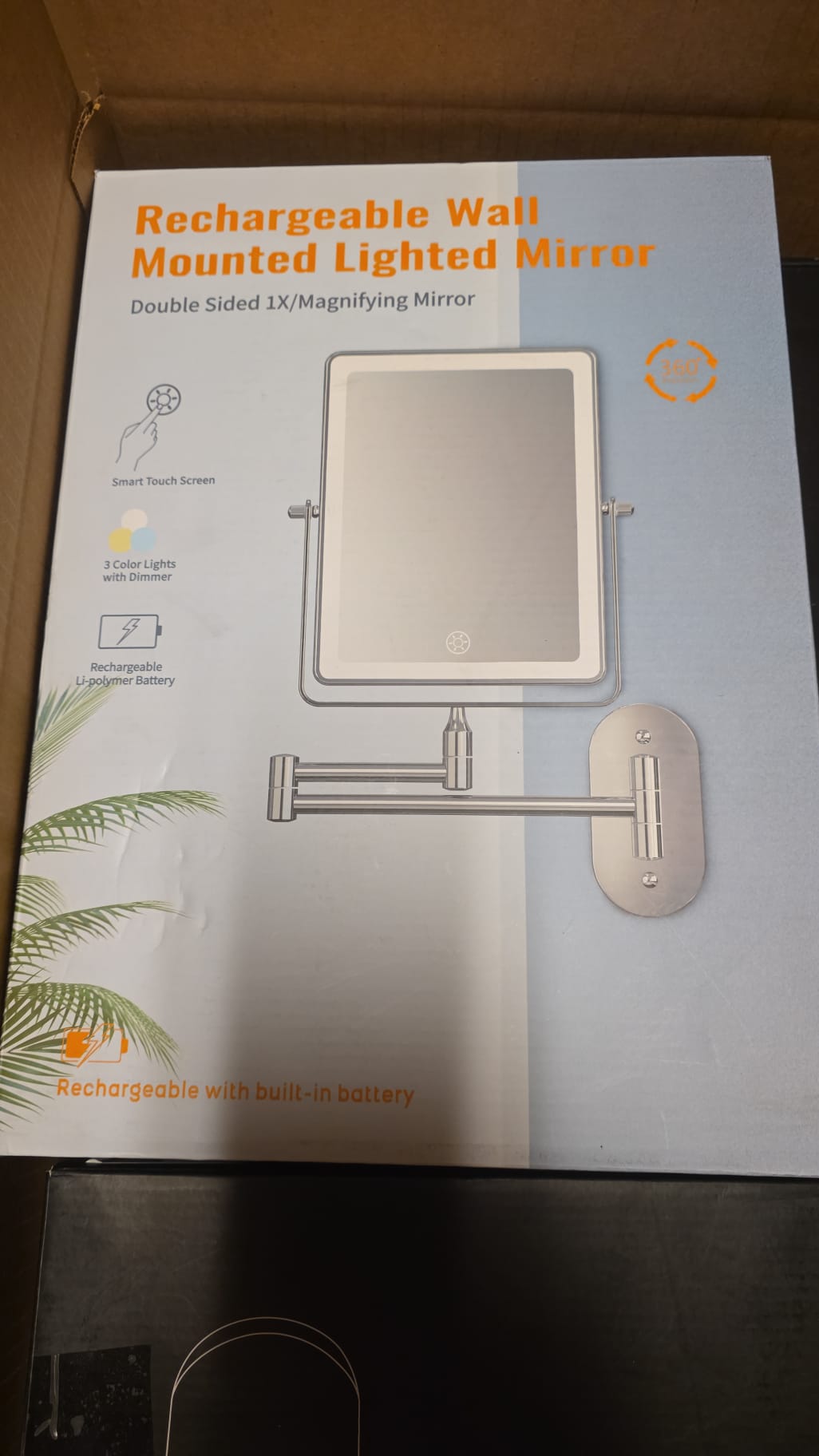 Rechargeable Wall Mounted Makeup Mirror 78