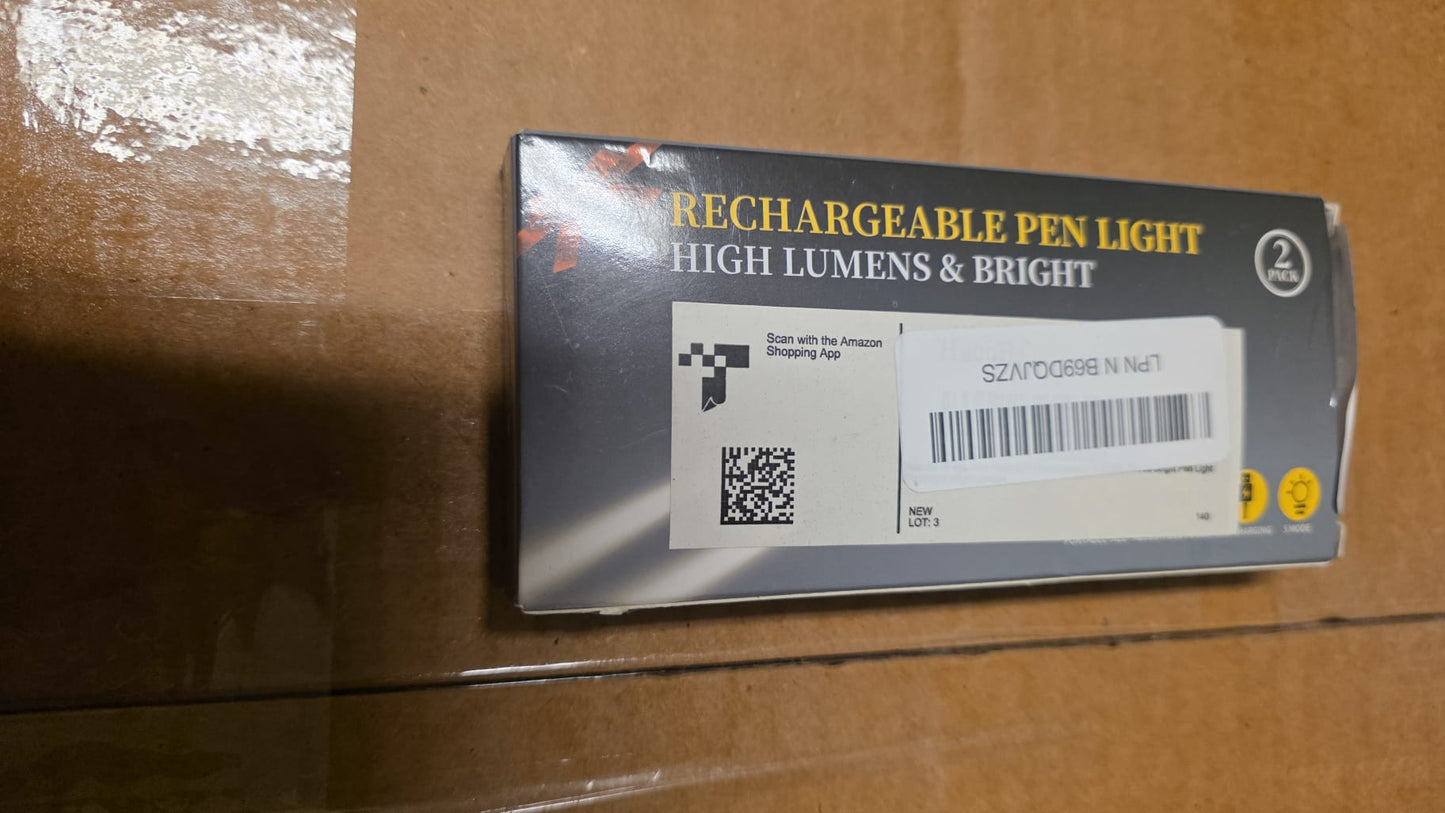 2Pack Pen Flashlight Rechargeable PL9000 80