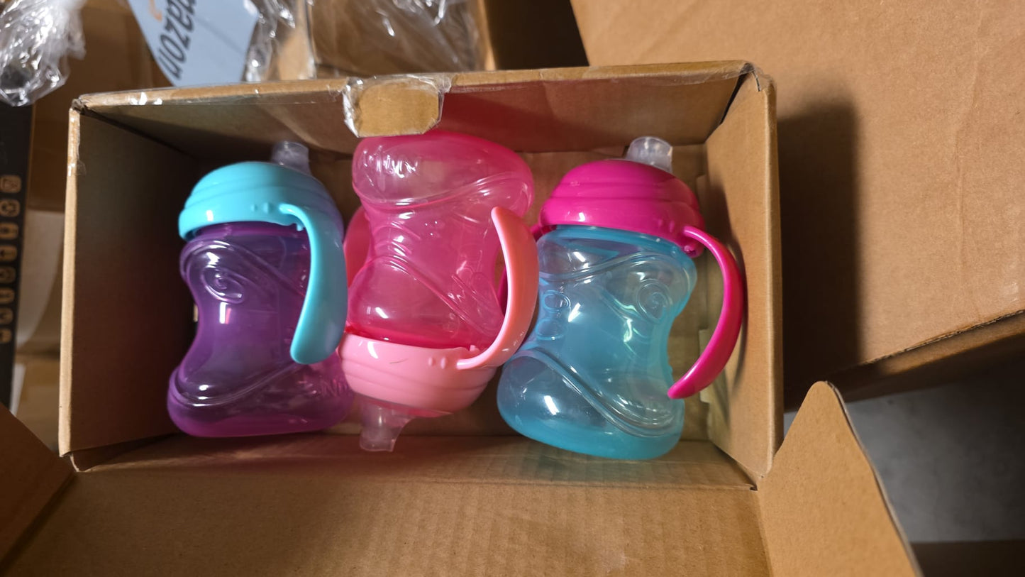 Nuby Clik-It Grip N' Sip Soft Spout No-Spill Training Sippy Cup 99