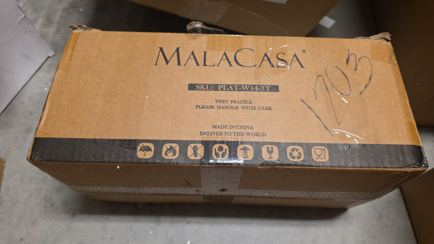 MALACASA 3 Tier Serving Tray 100