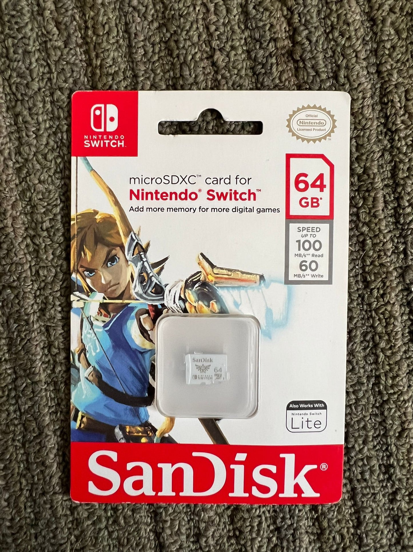 SanDisk 64GB microSDXC UHS-I card for Nintendo Switch - SDSQXAT-064G-GN6ZA
