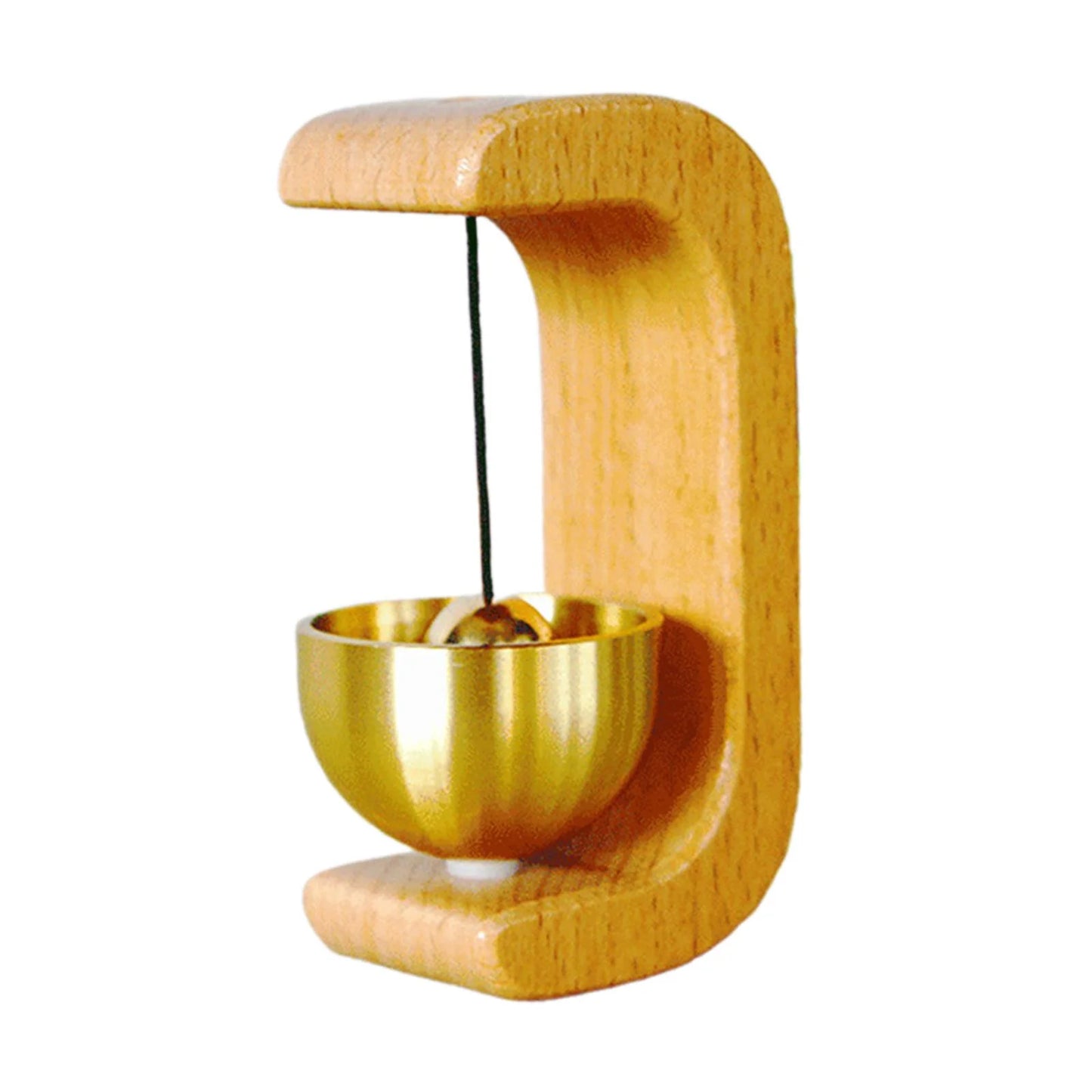 Baoblaze Wooden Door Bell Wind Chime Ornament Brass Bell for Barn Door 16