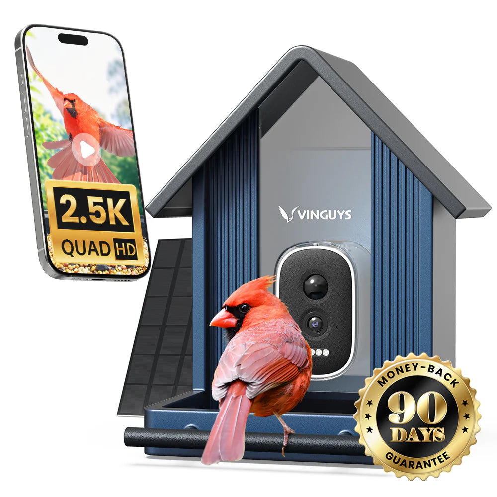 VINGUYS V-Metal Smart Metal Bird Feeder with Camera – Durable Outdoor Birdwatching 85