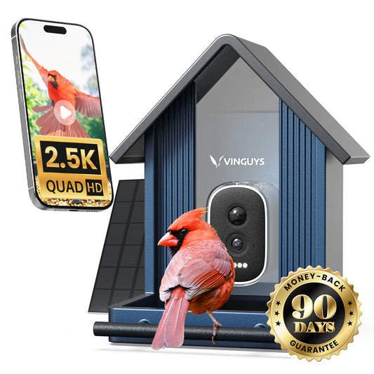 VINGUYS V-Metal Smart Metal Bird Feeder with Camera – Durable Outdoor Birdwatching 85