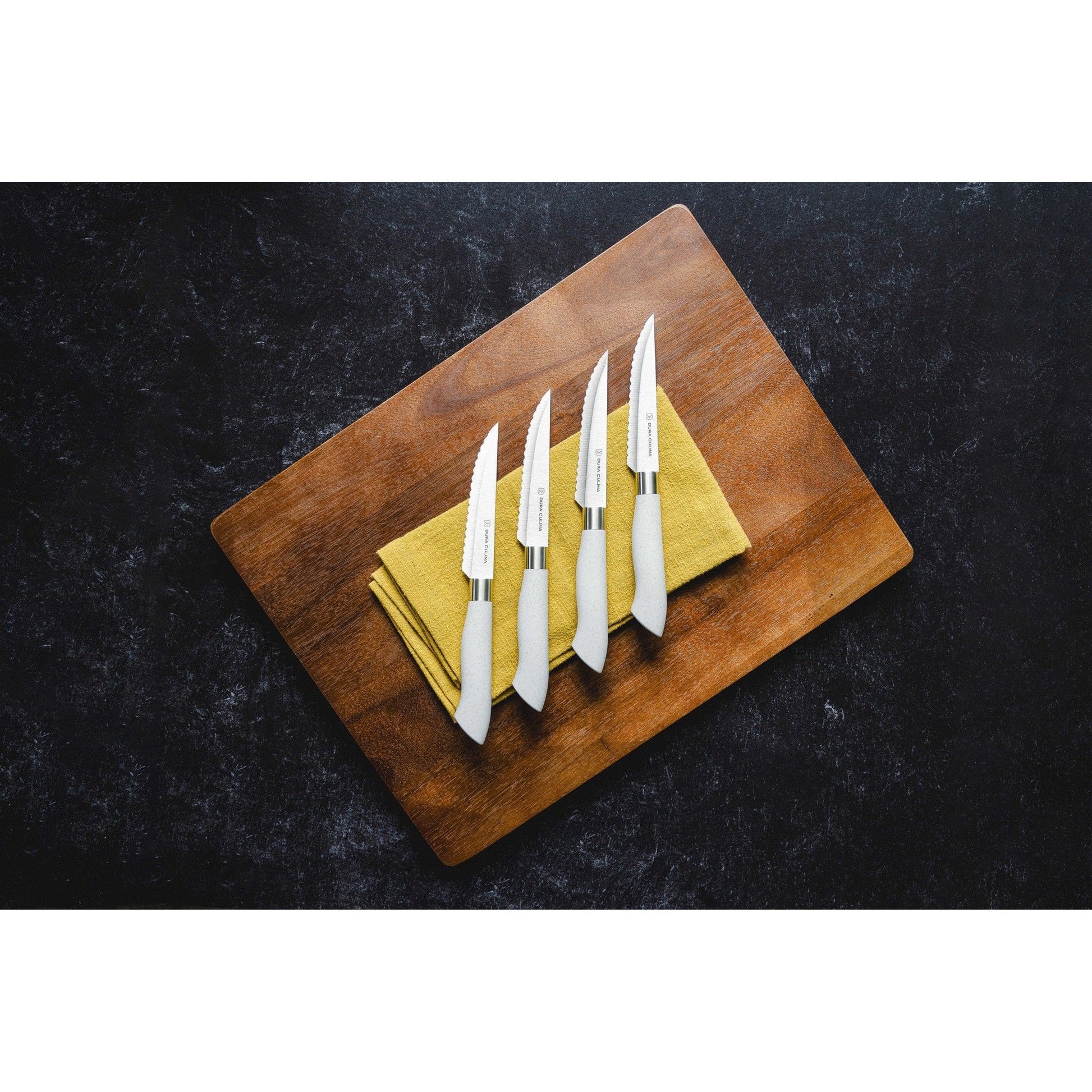EcoCut 4 Piece Steak Knife Set, Grey-1