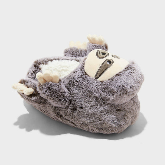 Cat & Jack Boys' Sloth Loafer Slippers Brown Size 4-5