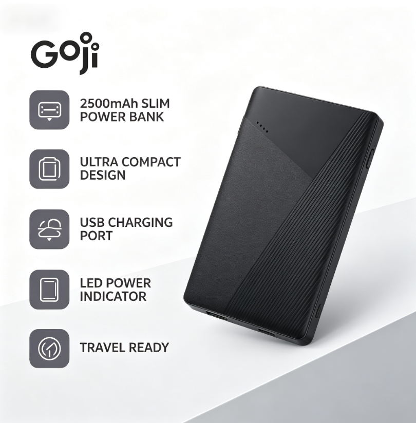 Goji 2500mAh Slim Power Bank BSS