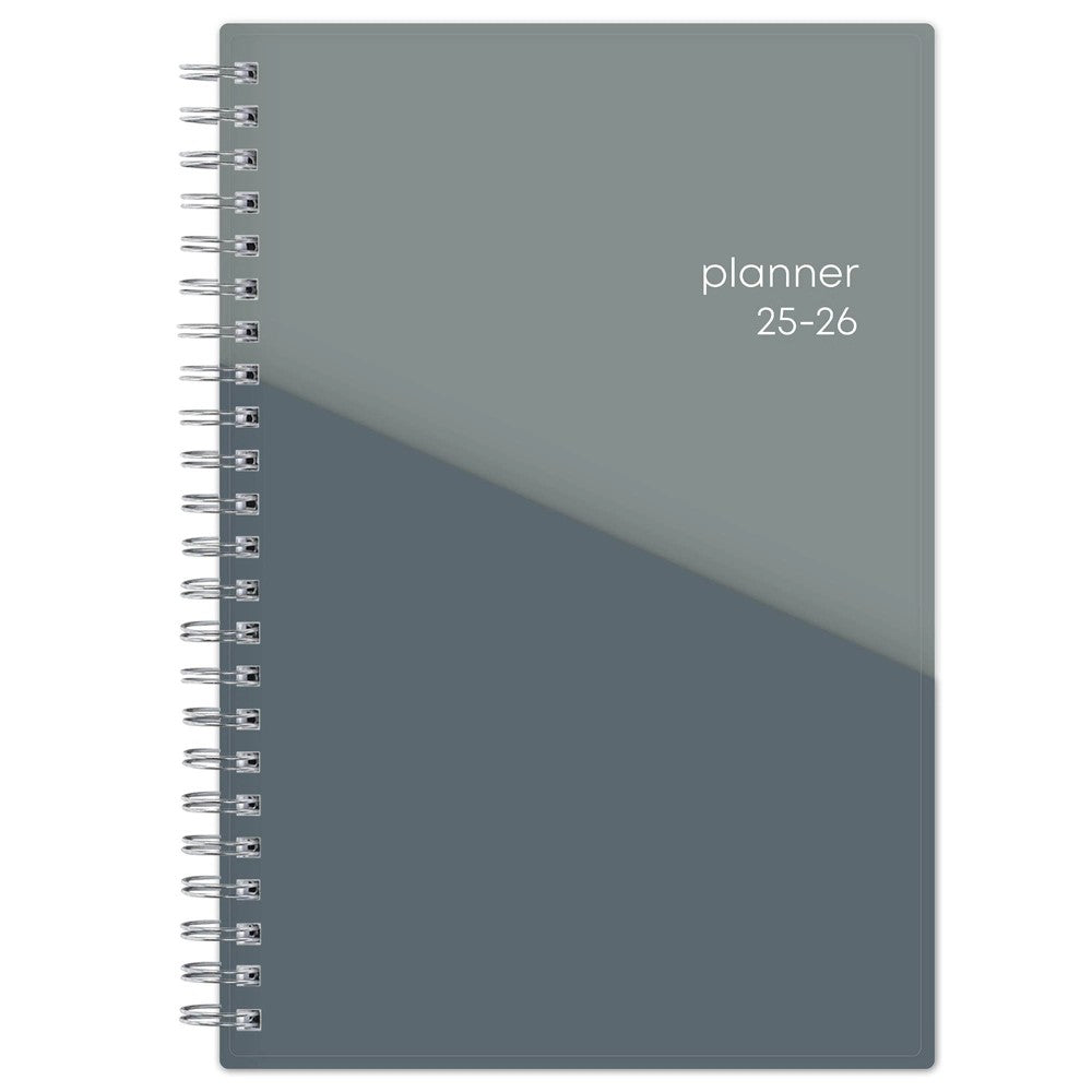 Blue Sky 5"x8" 2025-2026 Planner Weekly/Monthly Gray Double Pockets