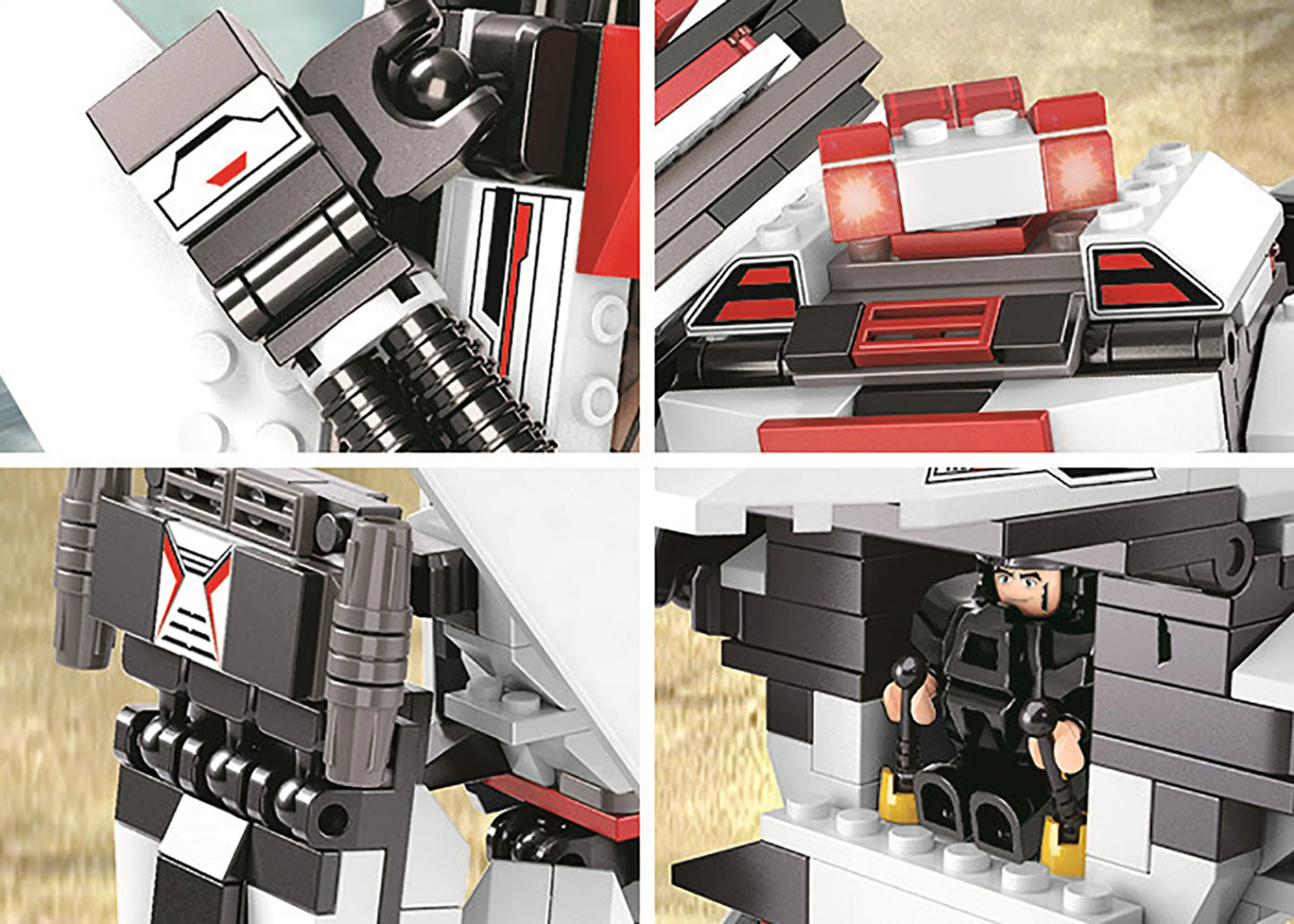 Space 3-in-1 Fighter: Caston, General of Ruin Building Brick Kit (313 Pcs)