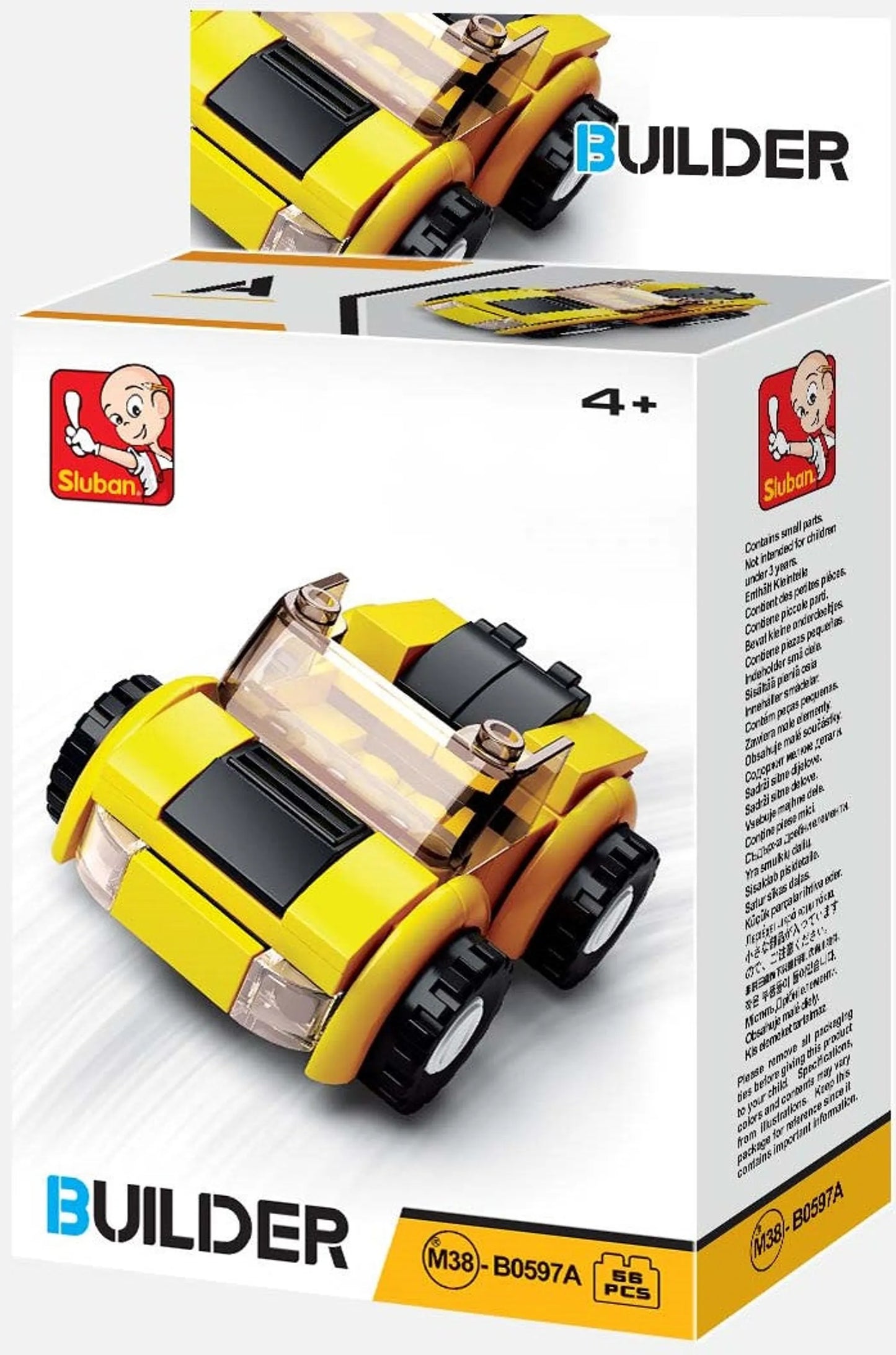 Builder Cars Building Brick Display Set, x2 of each kit