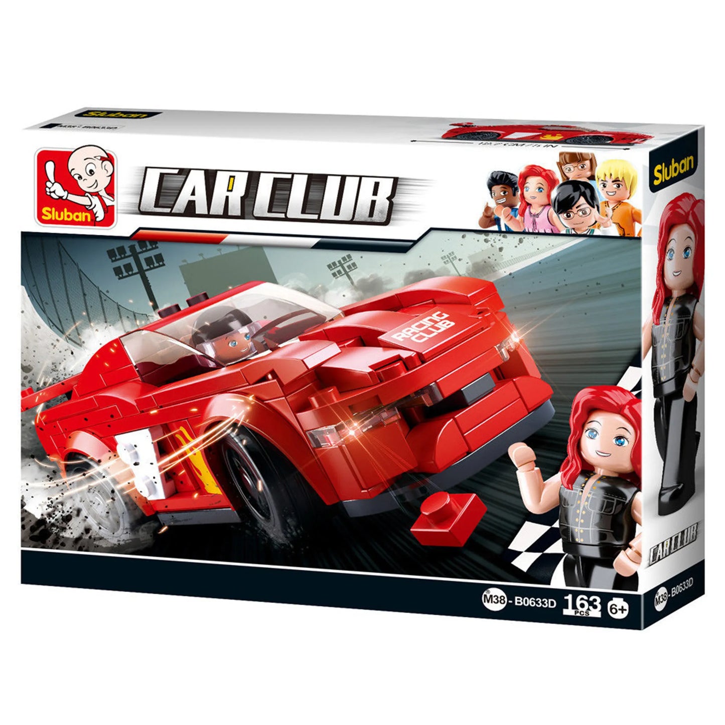 Car Club Building Brick Kit, Bird (163 Pcs)