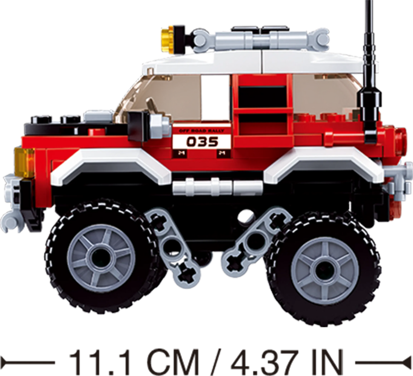 Car Club Offroad Building Brick Kit, Red (145 Pcs)