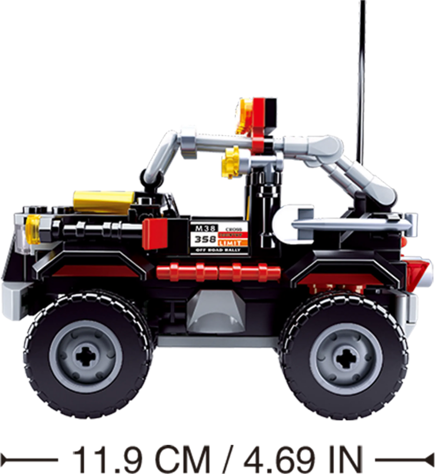 Car Club Offroad Building Brick Kit, Black (158 Pcs)