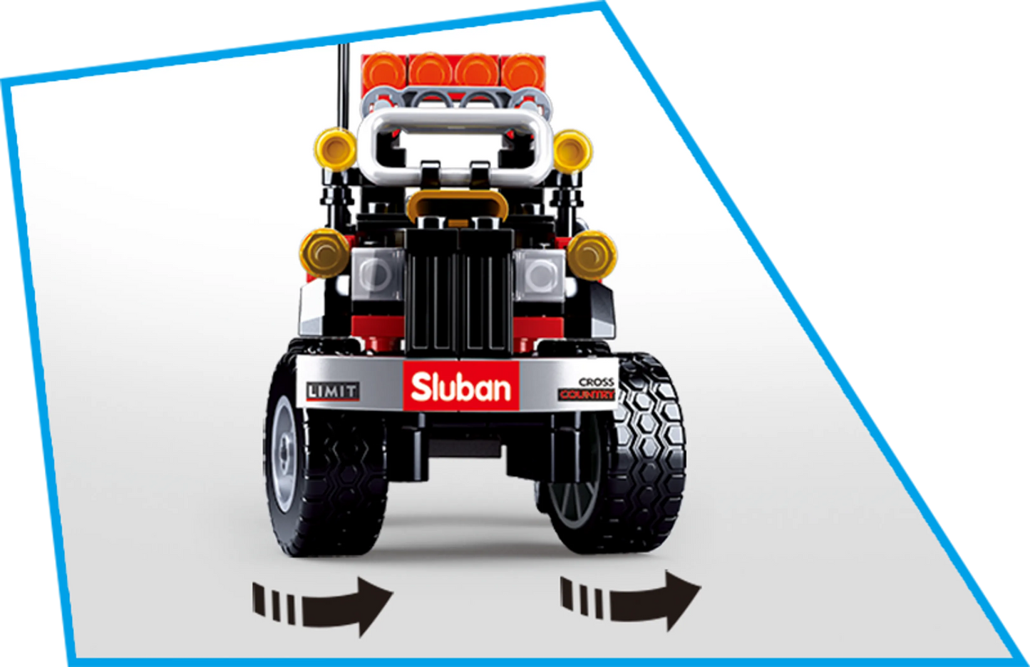 Car Club Offroad Building Brick Kit, Black (158 Pcs)
