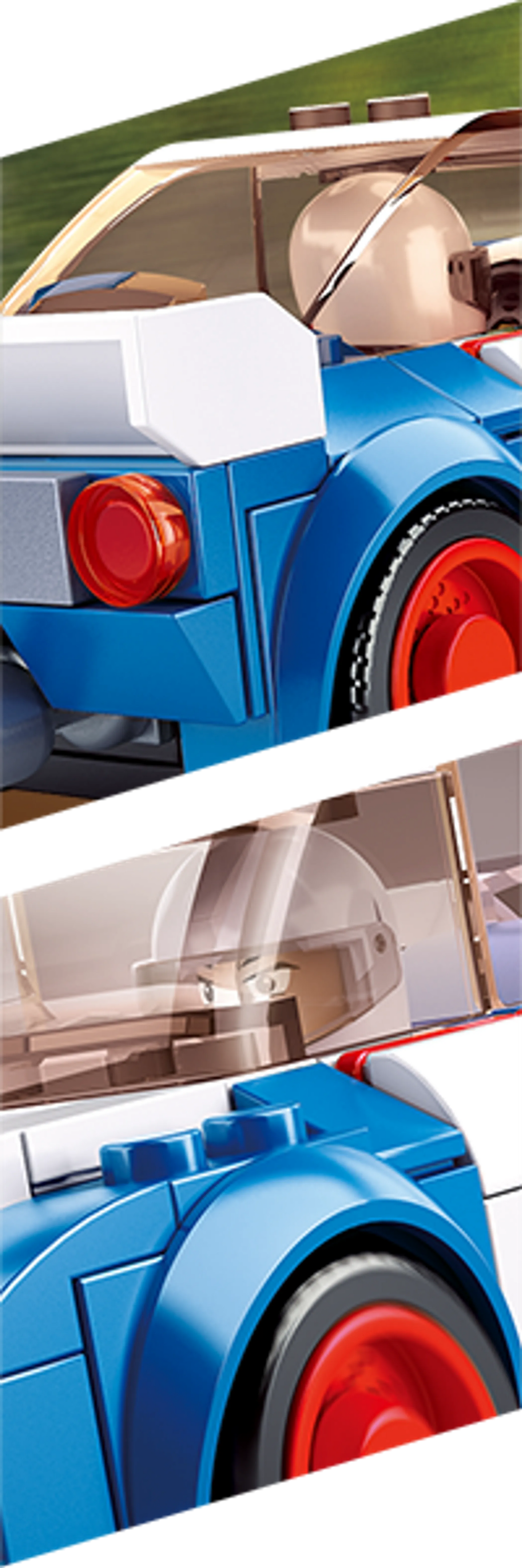 Car Club Building Brick Kit, Rally Car (138 Pcs)