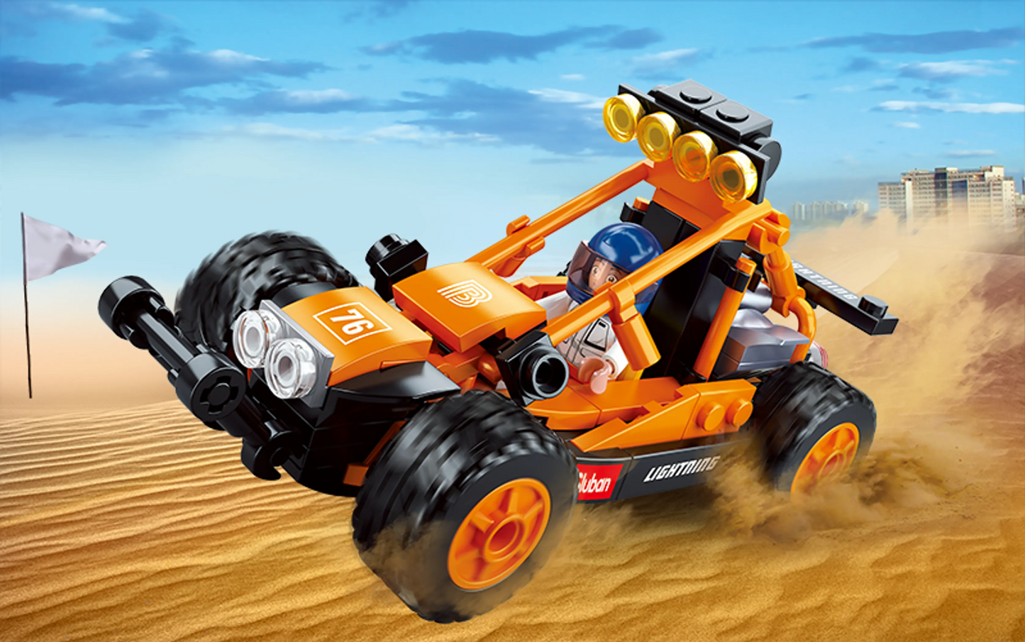 Car Club Dune Buggy Building Brick, Cracking Sands (113 Pcs)