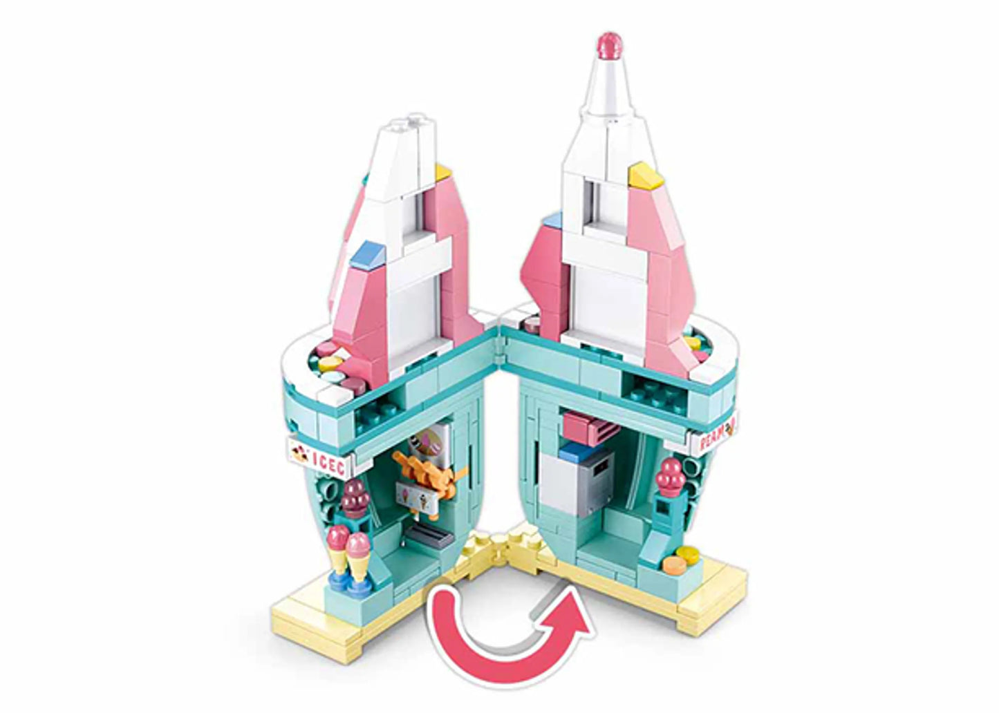 Ice Cream House Building Brick Kit (247 pcs)