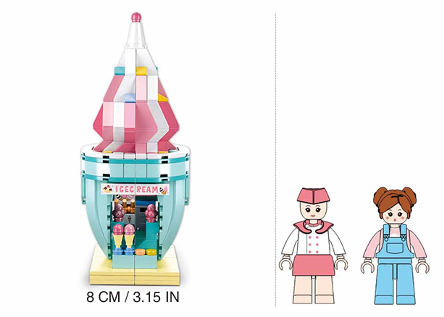 Ice Cream House Building Brick Kit (247 pcs)