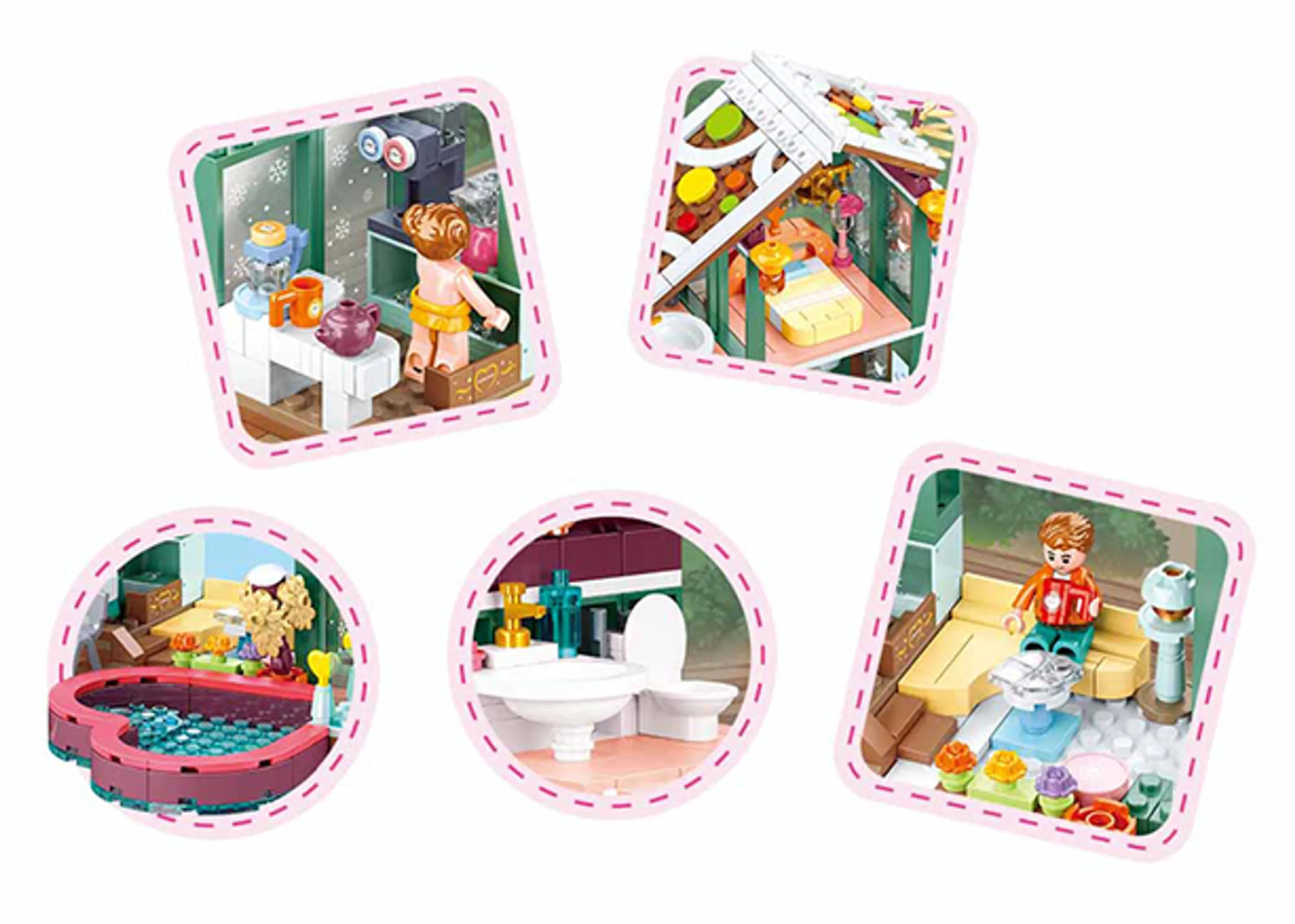 Winter Resort Lodge Building Brick Kit (439 pcs)