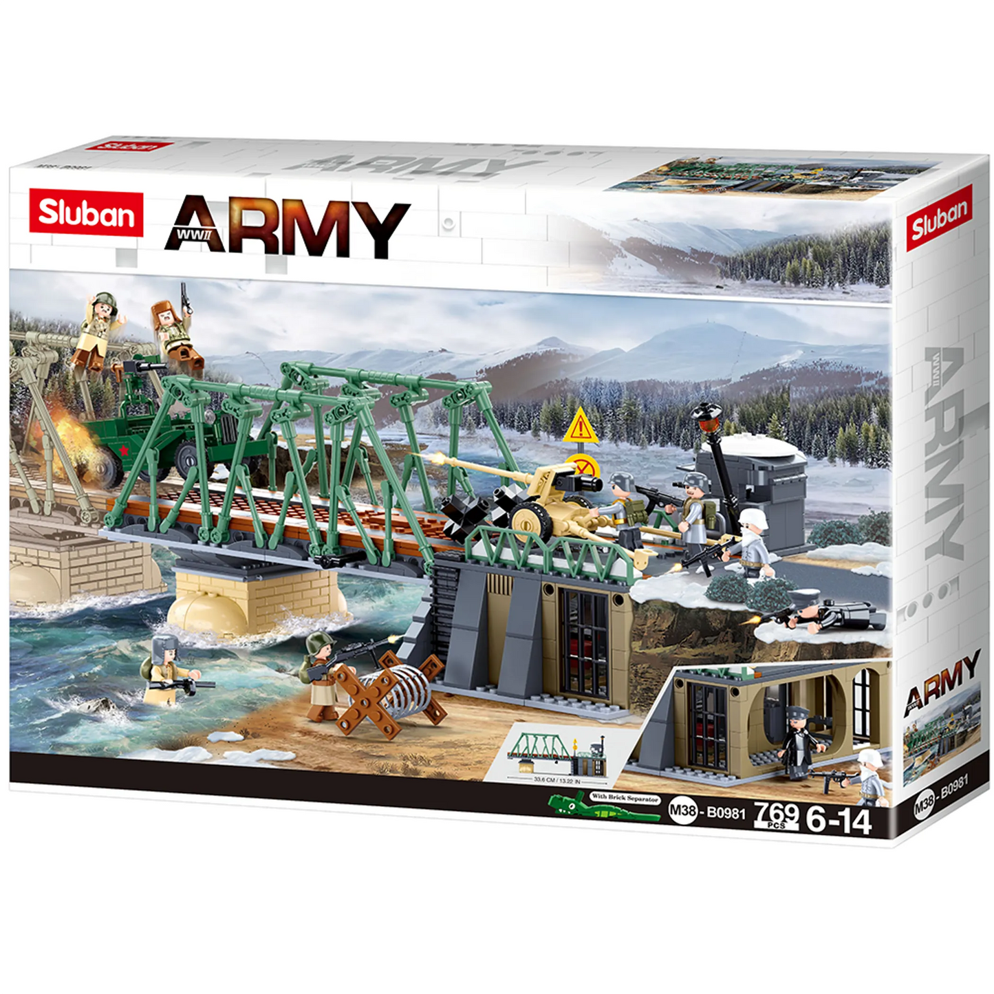 Winter Counter Attack Battle Building Brick Kit (769 pcs)
