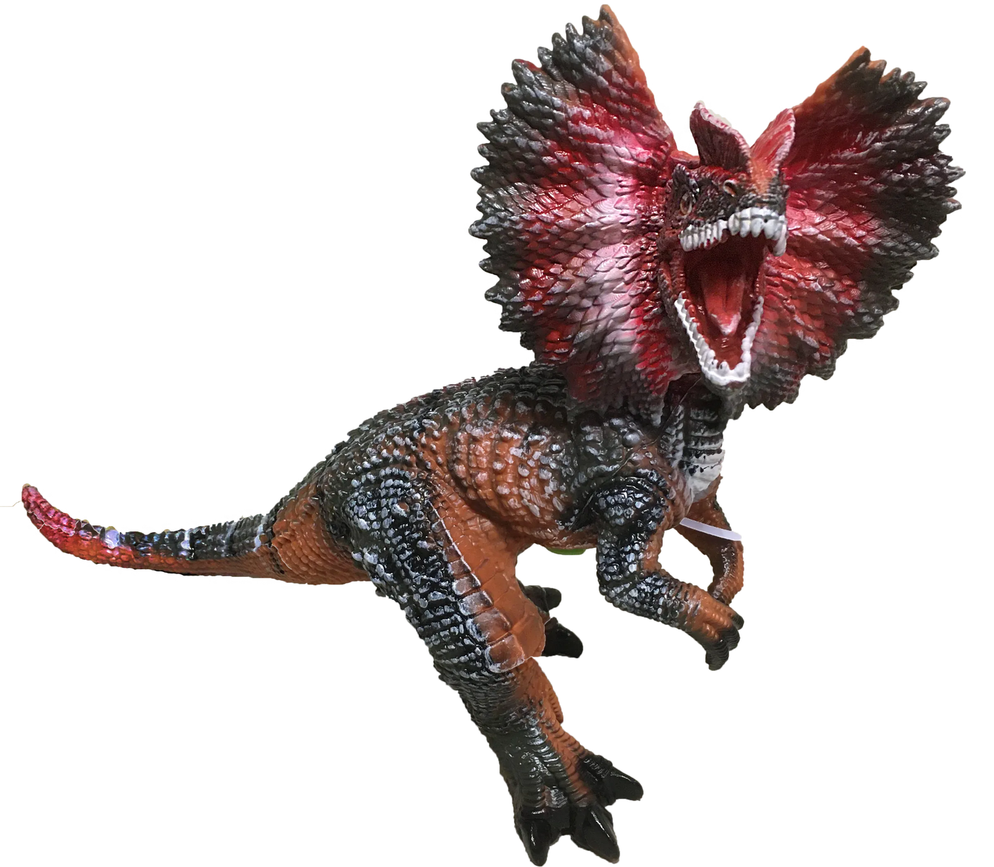 Dilophosaurus 17" Vinyl Dinosaur Figurine with Sound Effects