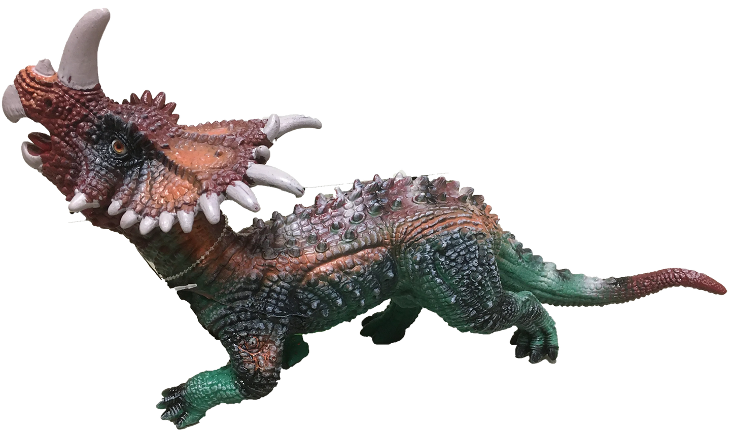 Styracosaurus 17" Vinyl Dinosaur Figurine with Sound Effects