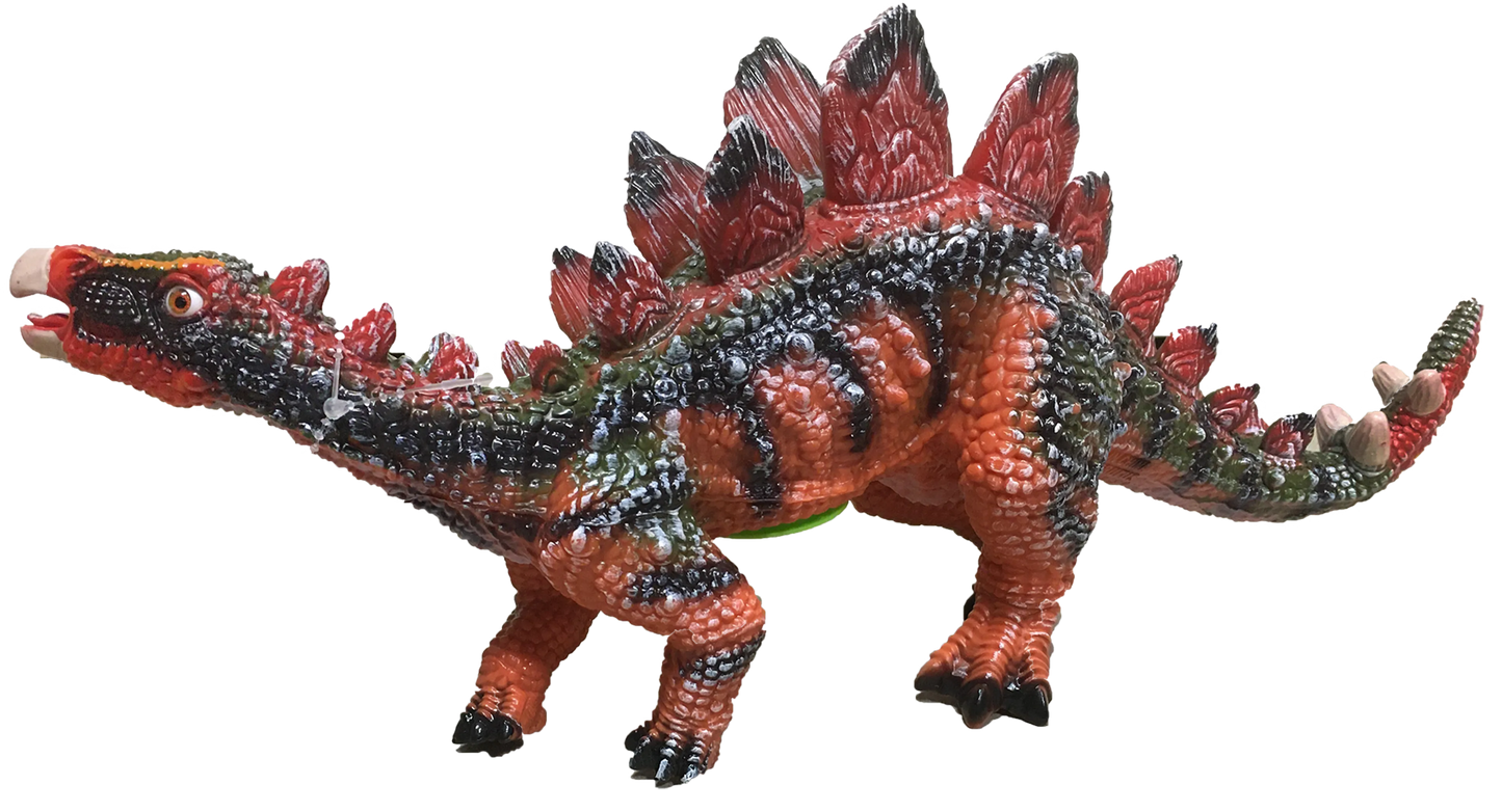 Stegosaurus 17" Vinyl Dinosaur Figurine with Sound Effects