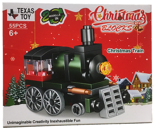 Christmas Train Building Brick Kit (55 pcs)