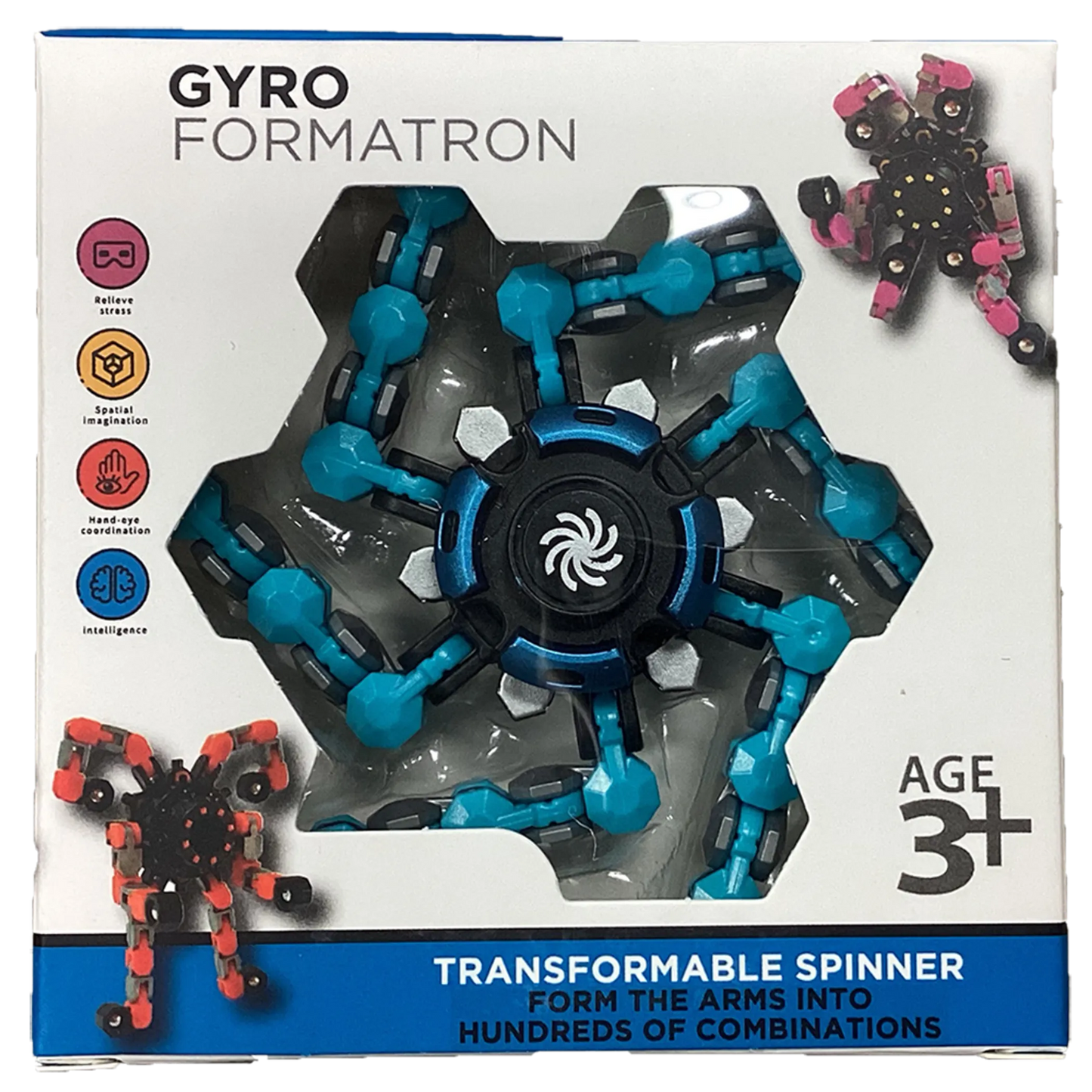 Gyro Formatron Fidget Spinners with Adjustable Arms