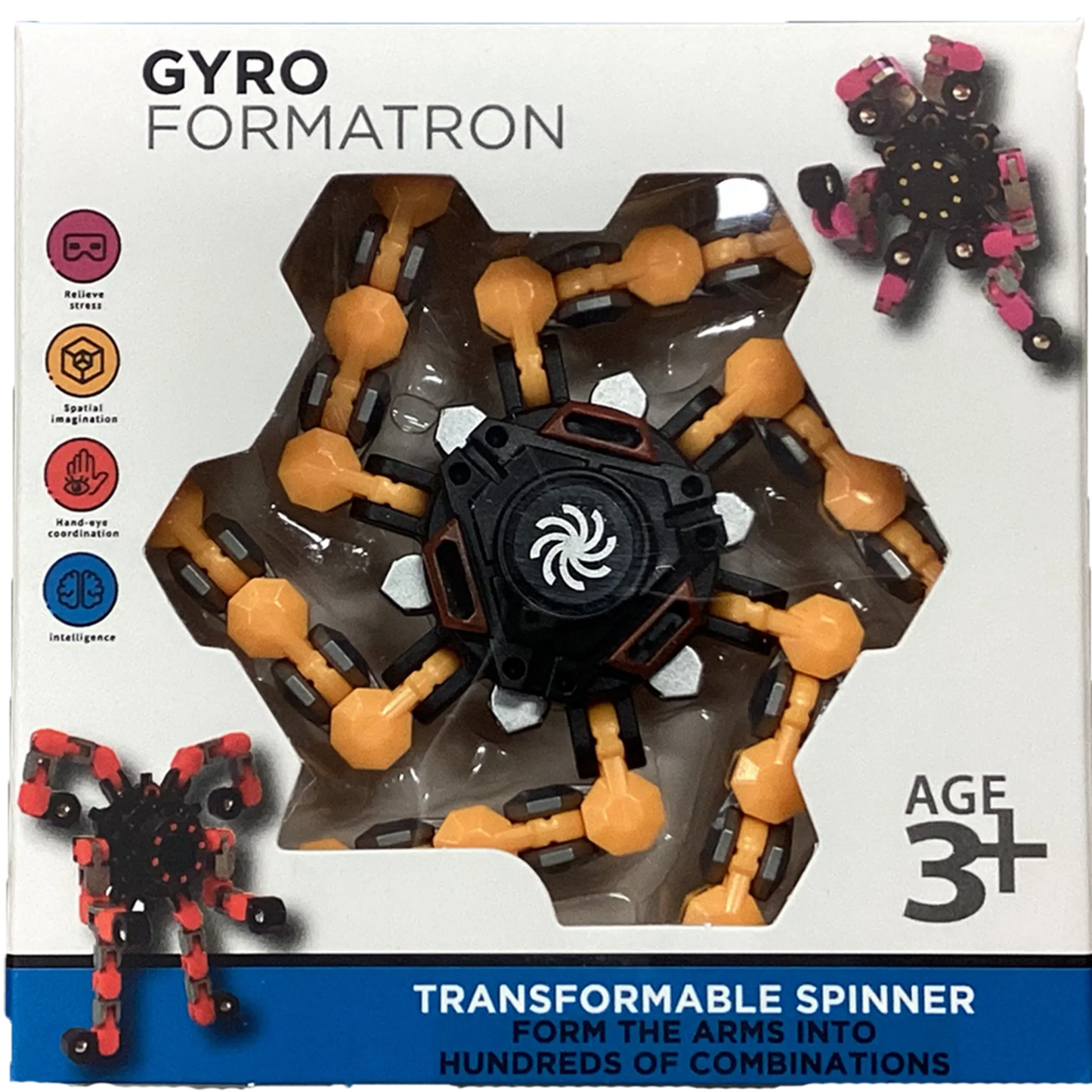 Gyro Formatron Fidget Spinners with Adjustable Arms