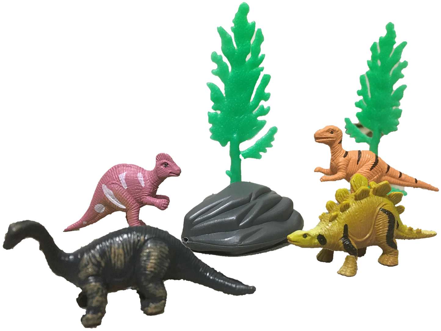 Dinosaur Figurines in Clear Tube with T-Rex Head Topper