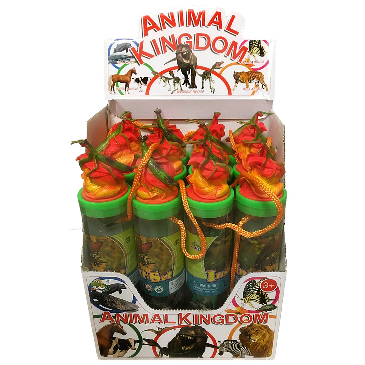 Insects 2" Figurines Bug Tube, Display Set of 12 Tubes