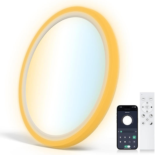 15.8 inch LED Flush Mount Ceiling Light with Night Light 32