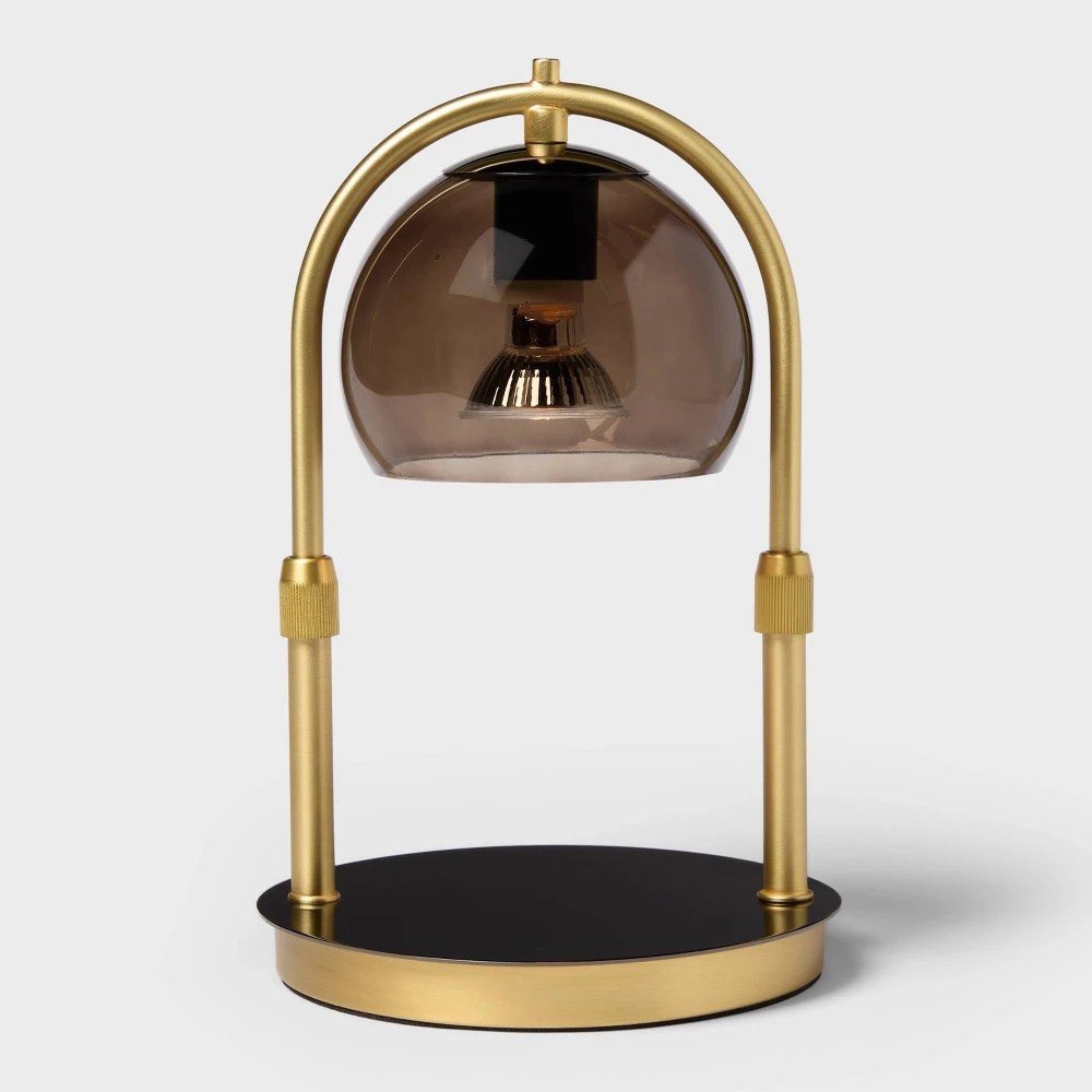 Threshold Candle Lamp Warmer Arched Gold Black TG1011