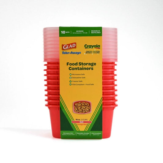Glad Take-Aways Crayola 16oz 10pk Food Storage Containers