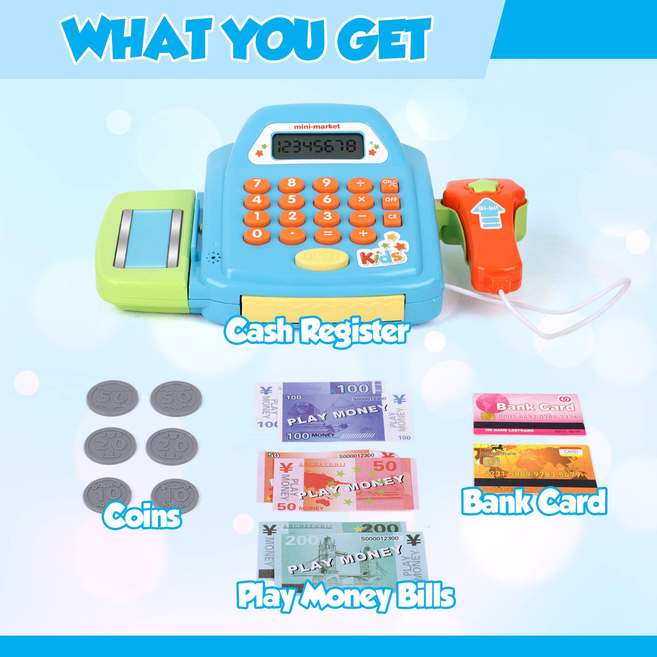 Playkidz Interactive Toy Cash Register for Kids 95-97