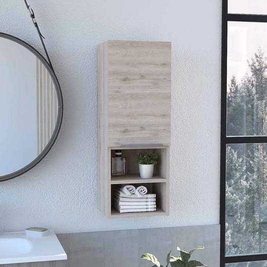 Mila Bathroom Cabinet, Two Interior  Shelves, Two External Shelves, Single Door Cabinet