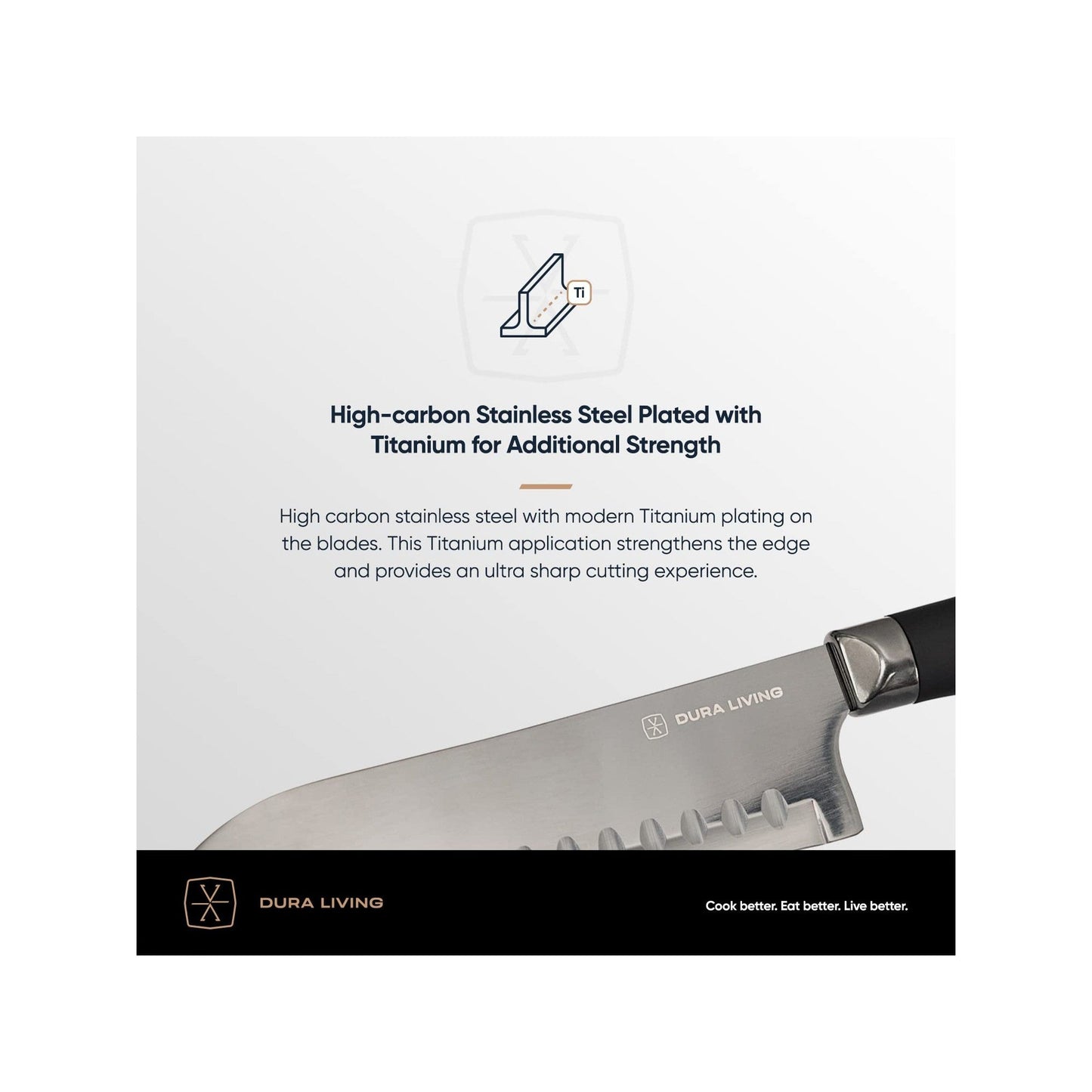 Titan Set Of 8 Steak Knives - Black-3