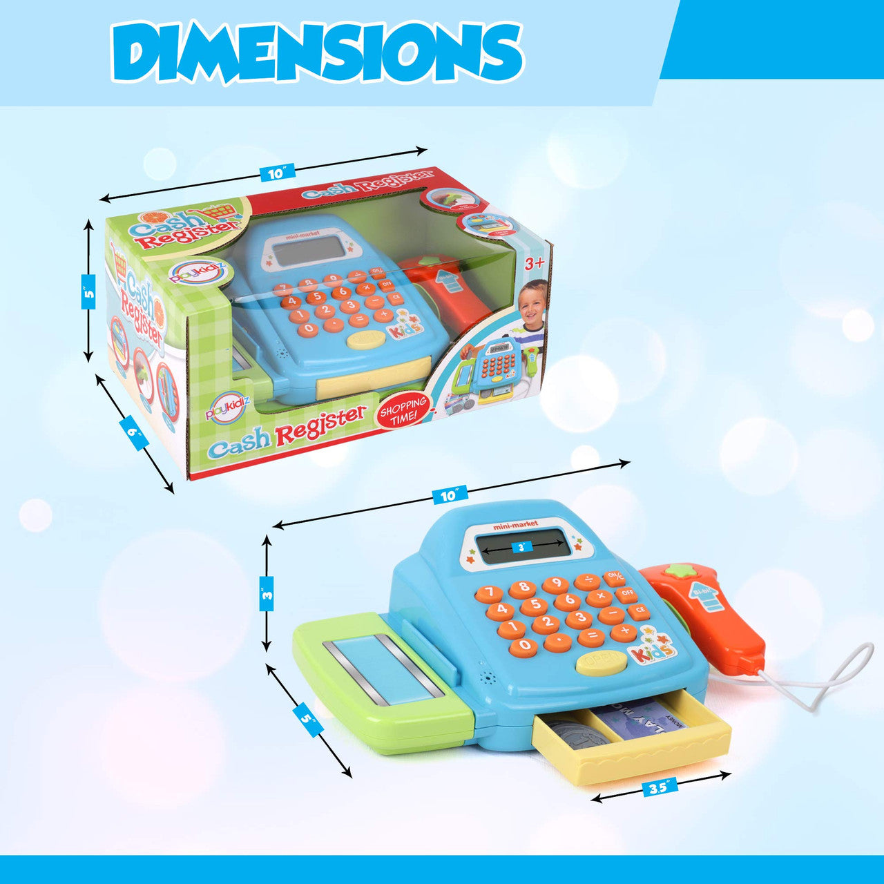 Playkidz Interactive Toy Cash Register for Kids 95-97