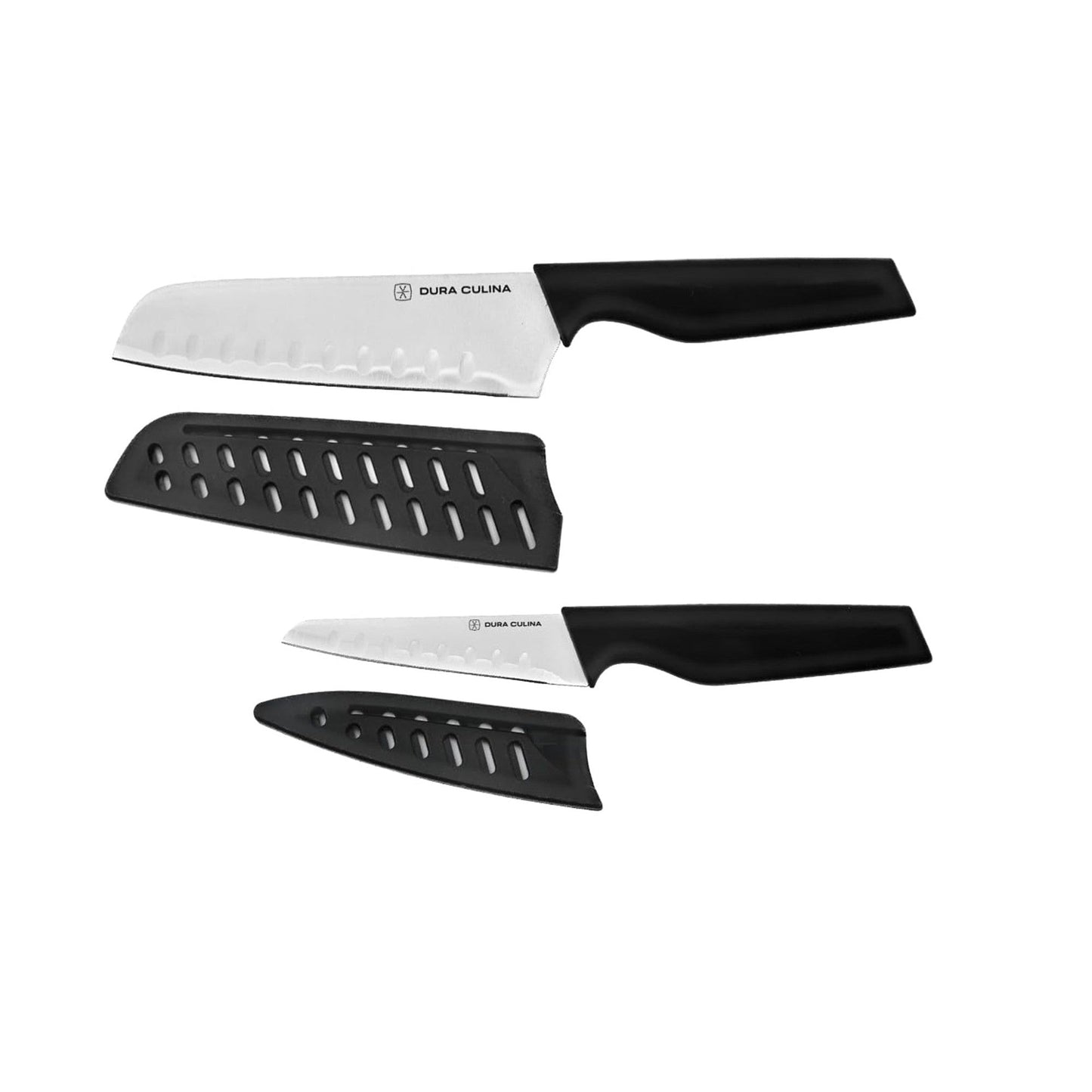 2-Piece Santoku Knife Set - High Carbon Stainless Steel Blades with Ergonomic Handles, Matching Blade Guards, Japanese Style Kitchen Knives-1