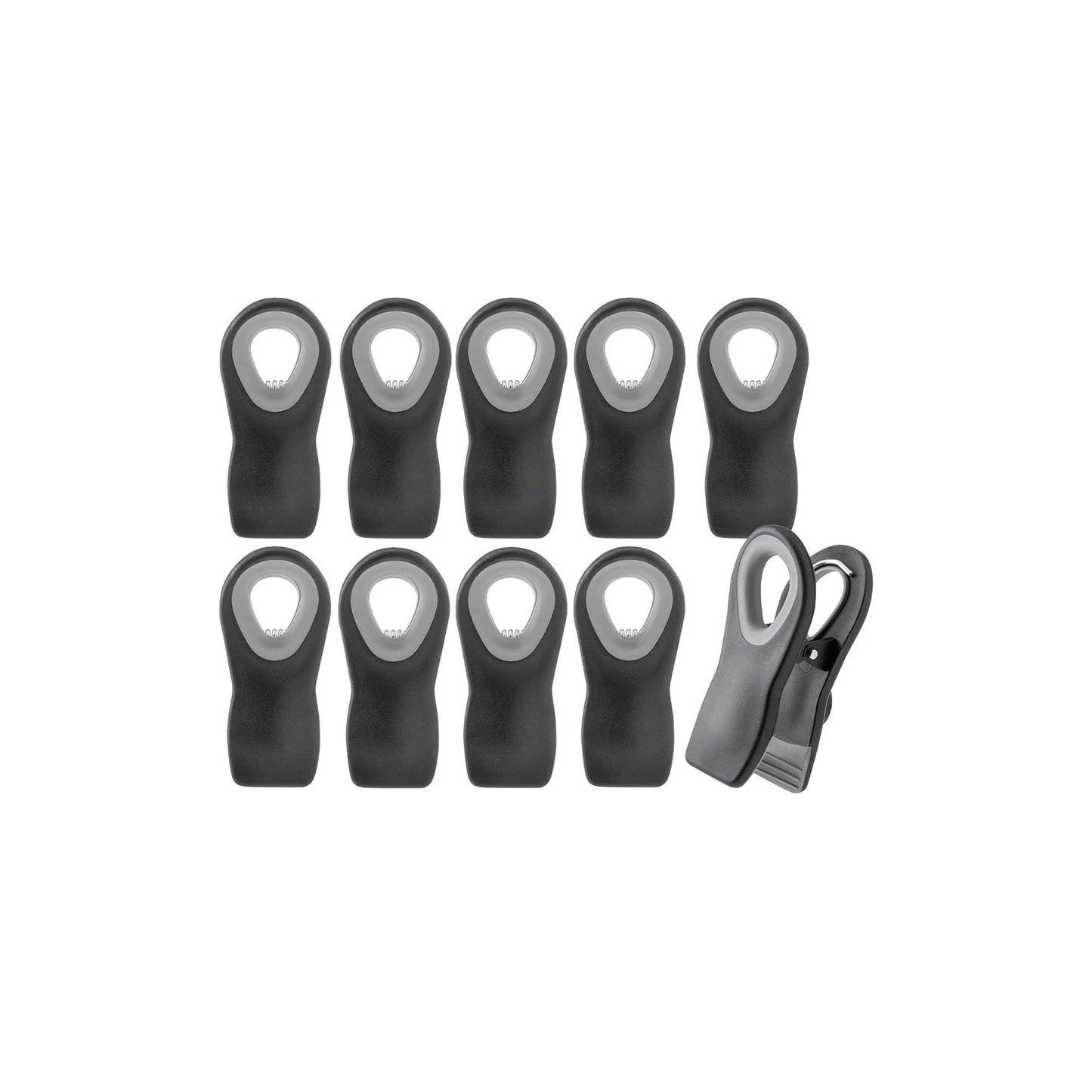 10-Piece Magnetic Bag Clip Set, Black-0
