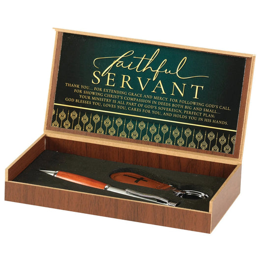 Pen/Key Set Faithful Servant Poem